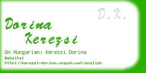 dorina kerezsi business card